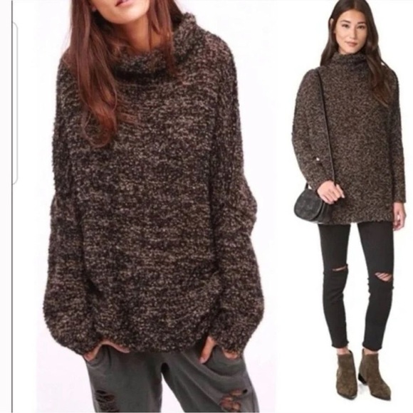 Free People Sweaters - Free People Shes All That Alpaca Blend Turtleneck Sweater Oversized Size S